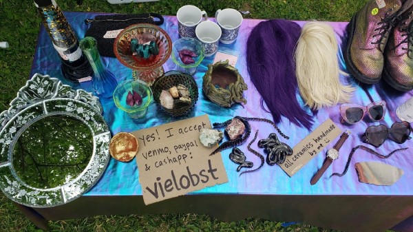 YARD SALE in front of the Olde Towne East Community Gardens
