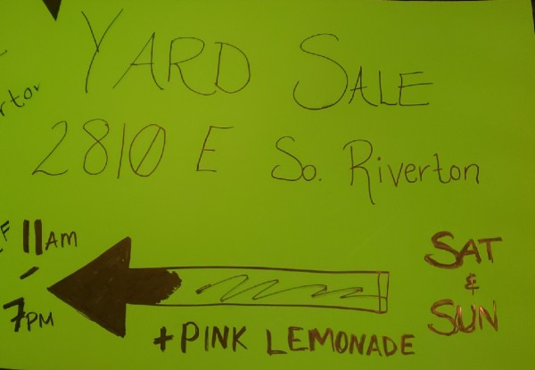 Cheap yard sale